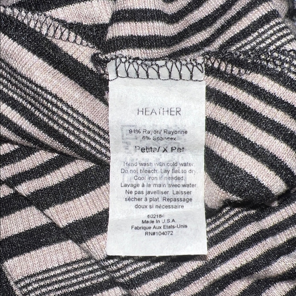 💖NWT HEATHER BY BORDEAUX VNECK MAXI DRESS IN HT.BLACK/HT HAZEL SIZE PETITE - Picture 12 of 12